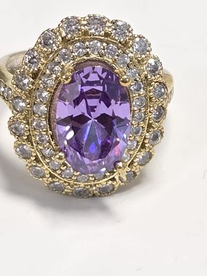 טבעת כסף מרהיבה ואיכותית חדשה מחנות שנסגרה 
כסף סטרלינג 925 טבעת כסף בציפוי זהב 14 קראט 
