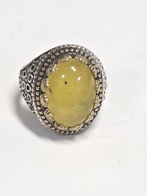 טבעת כסף איספהן פרסית וינטג חדשה מחנות שנסגרה גדולה ומרשימה עשויה בעבודת יד סטרלינג 925 חתום 