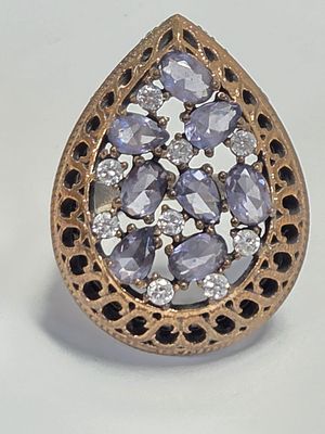 טבעת כסף נחושת וזהב מרהיבה ואיכותית וינטג חדשה מחנות שנסגרה כסף סטרלינג 925 חתום 
טבעת כסף 