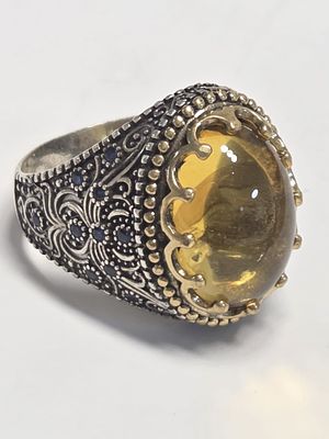 טבעת כסף איספהן פרסית וינטג חדשה מחנות שנסגרה איכותית גדולה ובעלת נוכחות מרשימה 
עשויה בעבודת יד 