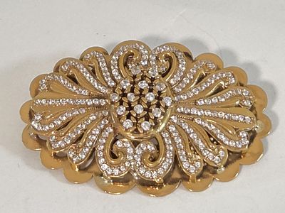 סיכת כסף גדולה מרהיבה ובעלת נוכחות חדשה מחנות שנסגרה כסף 925 סטרלינג חתומה 
ציפוי חלקי בזהב 18 