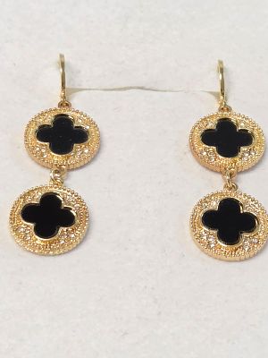 זוג עגיליי זהב גולדפילד מרהיבים חדשים מחנות שנסגרה 
זהב גולדפילד 14 קראט בנויים משניי תליונים 