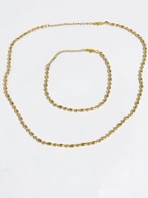 סט שרשרת וצמיד זהב גולדפילד מרשימים ומרהיבים חדשים מחנות שנסגרה 
גולדפילד בציפוי זהב 18 קראט 