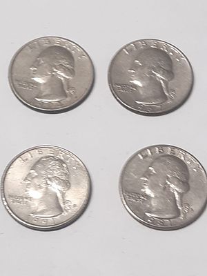 לוט מטבעות אספנות רבע דולר QUARTER DOLLAR 
ארצות הברית שנים 
1967,1974, 