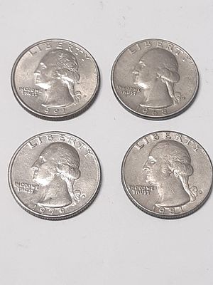 לוט מטבעות אספנות רבע דולר QUARTER DOLLAR 
ארצות הברית שנים 
1968,1979, 
