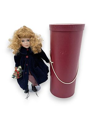 בובת פורצלן ענקית וינטג' 18" Samantha H.S. Samuel 1999 עם קופסה מקורית. גילוי מתוק לאספנים: 