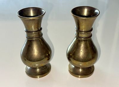 לוט של 2 כלי נחושת או ברונזה מיוחדים - פריטי אספנות. לוט מרתק של כלי נחושת עתיקים ומעוצבים 