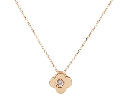 COLGANTE Y CADENA EN ORO 18KT CON DIAMANTE. Colgante y cadena realizados en oro de 18kt. El 