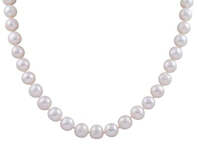 COLLAR DE PERLAS CULTIVADAS. Collar de perlas cultivadas blancas calibradas aprox en 9-10mm. 