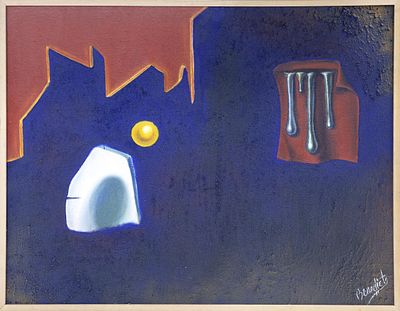 MITRÍDATES. BENEDICTO Técnica mixta sobre tela Firmado "Benedicto" en el ángulo inferior derecho. 