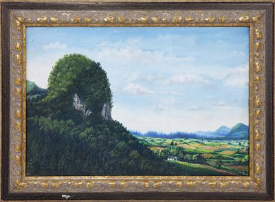 PAISAJE DE PINAR DEL RÍO (2005). MIGUEL ANGEL BEDATE (Coria, 1952) Óleo sobre lienzo Firmado en 