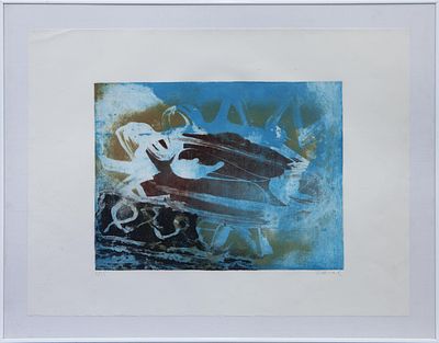 "SIN TÍTULO II". MANUEL FACAL PONTE (Carballo, 1943) Serigrafía a color Abstracción en color 