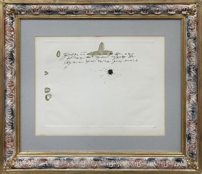 "APARICIÓN II". ANTONI TAPIES (Barcelona, 1923-2012) Aguafuerte en colores Acompaña fotocopia de 