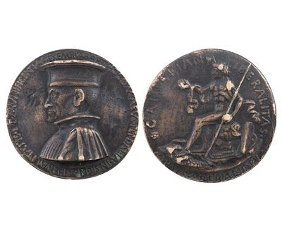 1&ordf; MONEDA DEL MERCADER BARTOLOMEO PENDAGLIA. POR SPERANDIO DE MANTUA (1431-1504). Anverso: Busto 