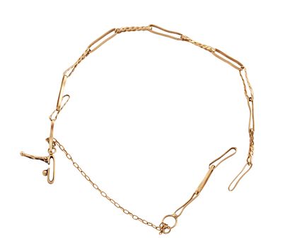 PULSERA EN ORO 18KT. Pulsera realizada en oro de 18kt con eslabones fantas&iacute;a. Dividida por 