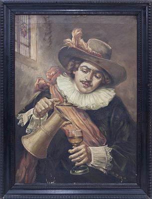 RETRATO DE CABALLERO HOLAND&Eacute;S "UNA COPA PARA EL CAMINO". ATRIBUIDO A HONOR&Eacute; LOUIS UMBRICHT 