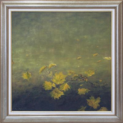 HOJAS DE OTO&Ntilde;O. HUMILDA HERN&Aacute;NDEZ HERN&Aacute;NDEZ (Espa&ntilde;a, S.XX) &Oacute;leo sobre lienzo Representa una 