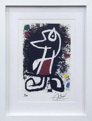 PERSONAJE (1972). JOAN MIR&Oacute; ( Barcelona, 1893- Mallorca, 1983) Impresi&oacute;n a color sobre papel 