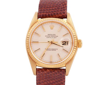 RELOJ ROLEX DATEJUST EN ORO 18KT. AUTOM&Aacute;TICO. Reloj Rolex Datejust con caja realizada en oro 