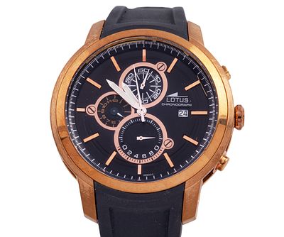 RELOJ LOTUS 9990 EN ACERO DORADO. CUARZO. Reloj Lotus modelo 9990/D cron&oacute;grafo realizado en 