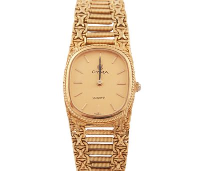 RELOJ-JOYA CYMA EN ORO MACIZO DE 18KT. CUARZO. Reloj-joya Cyma realizado en oro macizo de 18kt. 