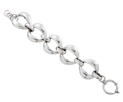 PULSERA EN PLATA DE LEY. Pulsera realizada en plata de ley con grandes eslabones 
