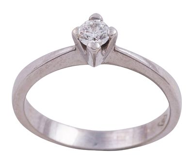 SOLITARIO EN ORO 18KT Y DIAMANTE. Sortija solitario realizada en oro de 18kt con diamante 
