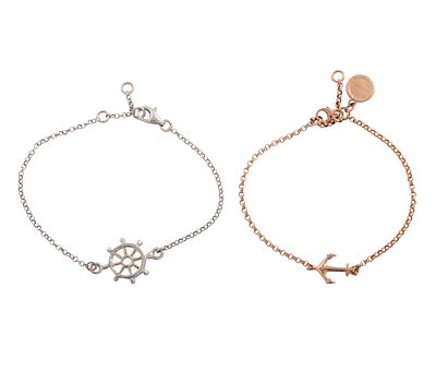 DOS PULSERAS EN PLATA 925. UNA DE ELLAS DE "ARISTOCRAZY". Lote compuesto por dos pulseras 