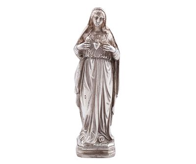 ESCULTURA EN PLATA DE LEY 925 REPRESENTANDO AL SAGRADO CORAZ&Oacute;N DE MAR&Iacute;A PESO PLATA 544,1 GR. Escu 