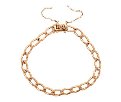 PULSERA DE ORO DE 18 KT. Pulsera realizada en oro de 18 kt. formada por eslabones ovales 