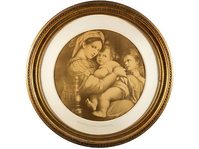 'MADONNA DELLA SEGGIOLA'. Serigraf&iacute;a Estampaci&oacute;n seg&uacute;n la obra original de RAFAEL SANZIO.
Se 
