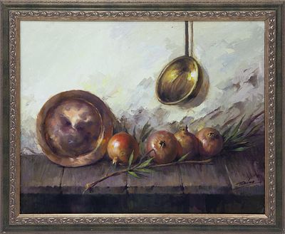 "ZOCO PUERTA". TURINO (S.XX) &Oacute;leo sobre lienzo La obra representa un mercado tradicional en la 
