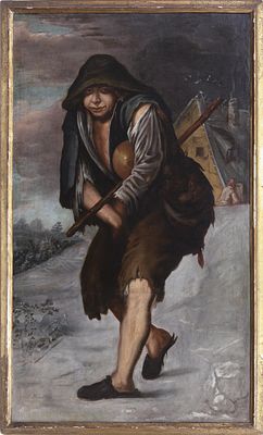 ESCUELA ESPA&Ntilde;OLA S.XX &Oacute;leo sobre lienzo Siguiendo los modelos holandeses de David 