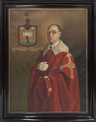 'RETRATO DE GREGORIO S&Aacute;NCHEZ PUERTA Y DE LA PIEDRA'. ALBERTO DUCE (Zaragoza, 1915-2003) &Oacute;leo 