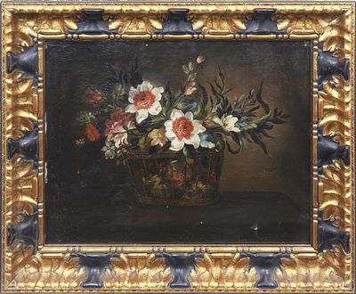 "BODEG&Oacute;N DE FLORES". ATRIBUIDO A JUAN DE ARELLANO (1614-1676) &Oacute;leo sobre lienzo Representa un 