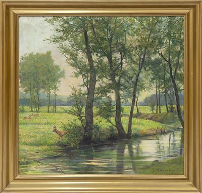 "NATURALEZA EN CALMA". GEORG MARSCHALL (1871-1956) &Oacute;leo sobre lienzo La obra representa una 
