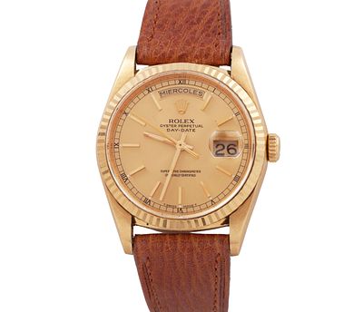 ROLEX OYSTER PERPETUAL DAY-DATE "PRESIDENT" EN ORO DE 18KT. AUTOM&Aacute;TICO. Reloj Rolex Oyster 