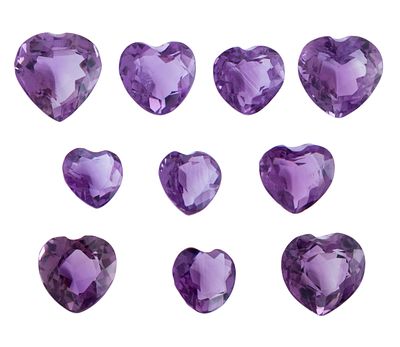 LOTE DE 10 AMATISTAS NATURALES SIN MONTAR, 62.5CT. Lote de 10 amatistas naturales en talla 