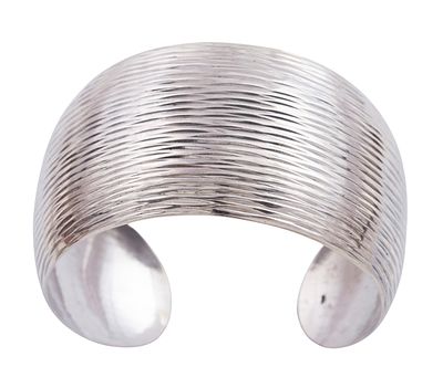 BRAZALETE R&Iacute;GIDO ESTRIADO EN PLATA DE LEY 925. Brazalete r&iacute;gido estriado realizado en plata de 