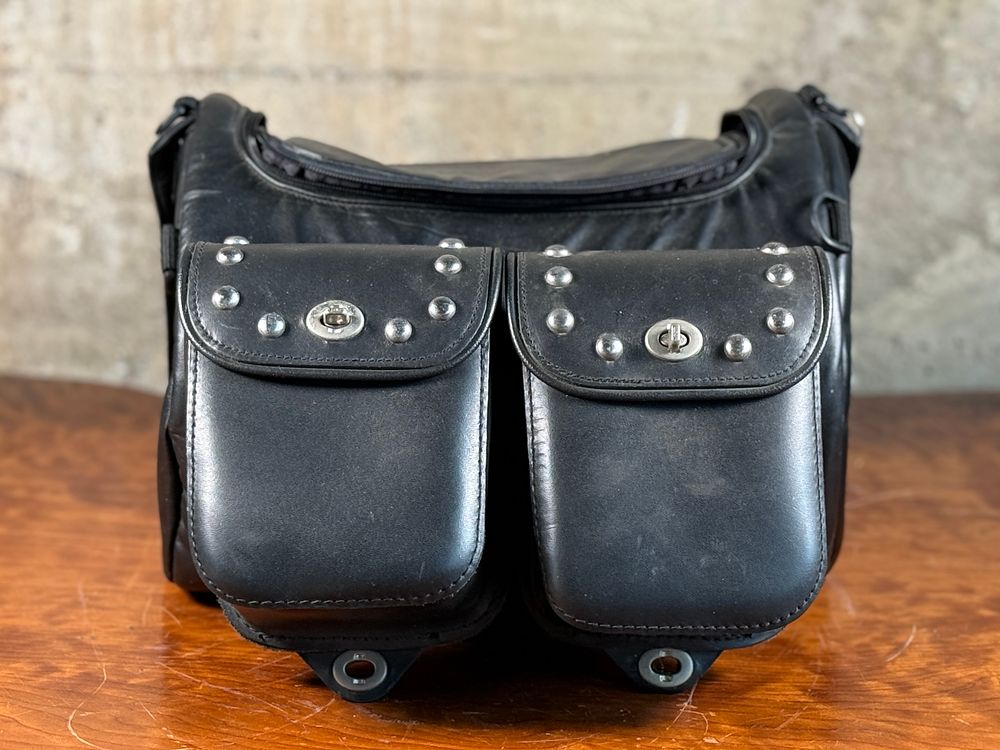 HARLEY-DAVIDSON 100TH ANNIVERSARY VRSC RACK BAG KIT. This lot features a Harley-Davidson 100th 