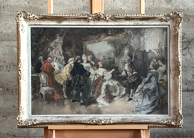 VICENTE GARCIA DE PAREDES, LITHOGRAPH. A framed antique lithograph by listed artist, Vicente 