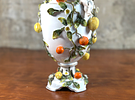 GERMAN CLASSICAL SITZENDORF PORCELAIN URN. An antique Dresden-style German classical Sitzendorf Image - 6
