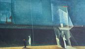 LYONEL FEININGER, "BLAUE MARINE". "Blaue Marine", a professionally framed exhibition poster by Image - 1
