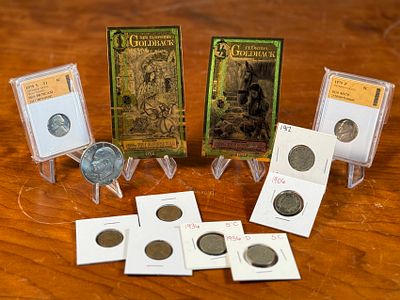 GOLDBACKS & COLLECTIBLE COIN ASSORTMENT. This lot features two (2) goldbacks, two (2) slabbed 