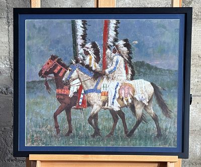 HOWARD TERPNING, "PRAIRIE KNIGHTS". "Prairie Knights", a signed limited edition lithograph by 