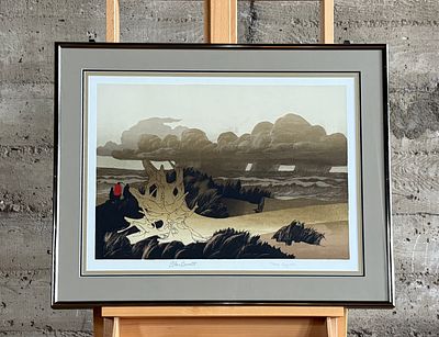 ELTON BENNETT, "THE SQUALL". "The Squall", a signed serigraph by listed artist, Elton Bennett. 