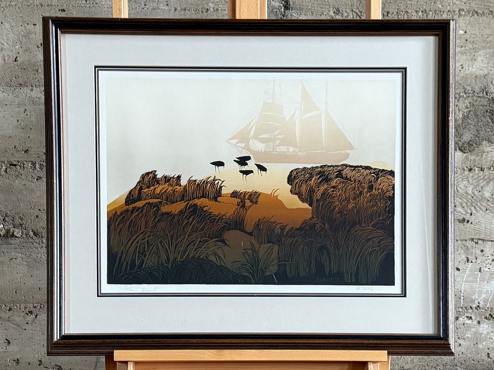 ELTON BENNETT, "THE DUNES". "The Dunes", a serigraph by listed artist, Elton Bennett. Titled and 