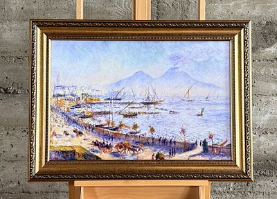 PIERRE-AUGUSTE RENOIR, "THE BAY OF NAPLES". "The Bay of Naples", a print on canvas based on the 