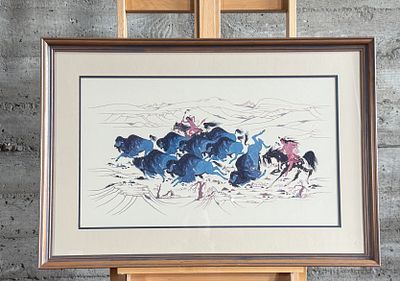 WOODY CRUMBO, "HUNTING THE SPIRIT BUFFALO". "Hunting The Spirit Buffalo", a professionally 