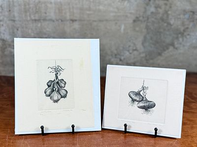 MARK R. WOODIE, PAIR OF ORIGINAL ETCHINGS. This lot features a pair of original etchings by 